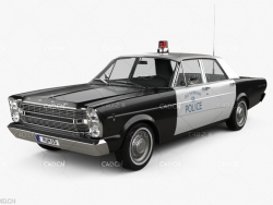 福特Galaxie 500警车 Ford Galaxie 500 Police 1966 3D model