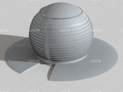 现代建筑 洲际酒店球型建筑C4D模型
