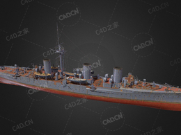 俄国海军诺维克号驱逐舰诺维克级巡洋舰C4D模型下载Novik 3d model