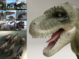 80个恐龙C4D模型 Cinema 4D Dinosaurs