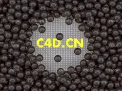 圆球推开Logo展示动画C4D工程 balls pushaway