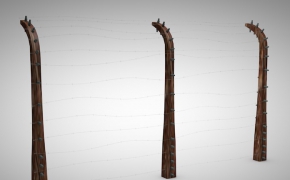 铁丝网 防护网C4D模型 wire mesh 3D model