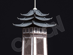C4D香格里拉中式建筑模型 Kitbash3d-Shangri-La_Tower_B_grp