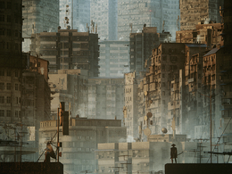 密集的城市楼房贫民窟场景3D模型 Kitbash3D – Future Slums (MAX/MA/OBJ/FBX格式)