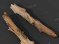 C4D木头树枝木棍模型下载 stickPiece