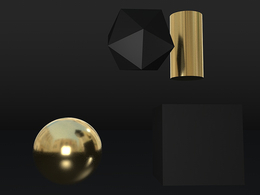 C4D黑金材质 Black gold