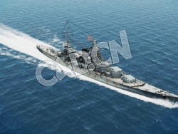 C4D海军舰艇军舰舰船-沙恩霍斯特号战列巡洋舰模型 Scharnhorst battleship 3d Model