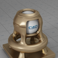 C4D VRAY材质：Ottone Satinato