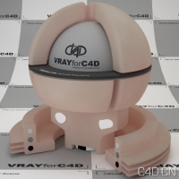 vray for c4d材质：Base for starting simple SSS skin