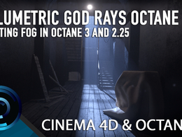 C4D Octane走廊模型渲染工程 Volumetric Lighting in Octane 3 and Cinema 4D