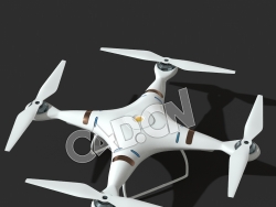 C4D四翼无人机模型 Drone