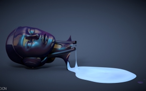 女机器人头像C4D模型 robot female