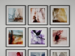 装饰画 相框C4D模型 PICTURE FRAME WALL
