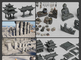 黑神话悟空风格国风中式建筑3D模型集少林寺寺庙古韵新声融汇传统与数字艺术的东方美学巅峰之作