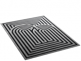 Feyyn经典黑白单色长方形地毯3D模型素材下载Classic Monochrome Rectangular Rug by F