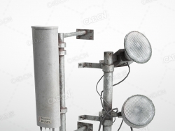 金属电杆广播设备C4D模型下载