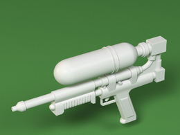 低面卡通喷枪图标模型Squirt Gun