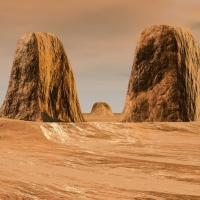 黄昏的戈壁风光C4D模型 Blushing Dusk