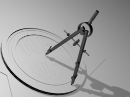 制图绘图工具圆规C4D模型 Compasses 3d model