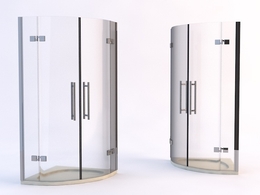 浴室玻璃门C4D模型 Bathroom glass door