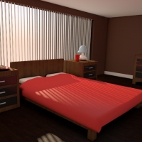卧室3D模型 Bedroom 3d model