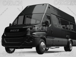 依维柯商务车客车商用车2014-2016款小巴汽车C4D汽车模型下载
