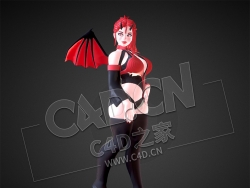 C4D丰满的少女卡通人物模型 chubby succubus