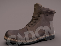 C4D冬季牛皮鞋模型 Andiamo pisco wintershoe SF