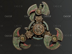 维京旋转器 三轮飞盘武器 Viking Fidget Spinner