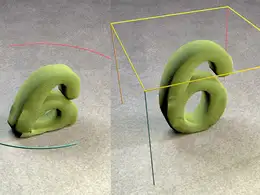 C4D从地下直立起来的数字“6”动画工程文件