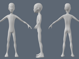 卡通男性人体模型 外星人躯体C4D模型 Stylized Male