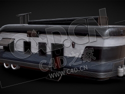 C4D拖挂式房车模型 Trailer