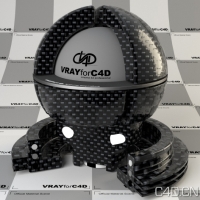 vray for c4d材质：Carbon Fiber With Displacement