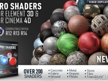 C4D材质包：VideoCopilot ProShaders For Cinema 4D