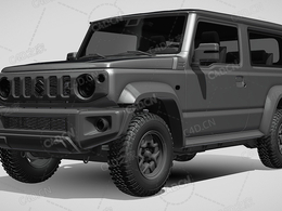 铃木吉姆尼长轴距越野车2022款C4D汽车模型下载