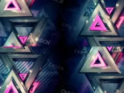 金属三角形图形动画supertriis