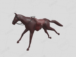 卡通马匹 animated-rigged-horse-with-saddle