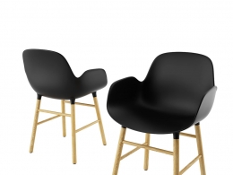 Form 扶手椅休闲座椅3D模型素材下载Form Armchair by Normann Copenhagen