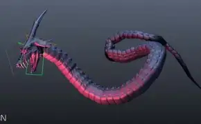 C4D绑定龙尾做摆动教程 Rigging a Character with an Undulating Tail in Cinema 4d