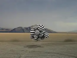 C4D实景照片中的圆球动画工程 3d animations on 2d images