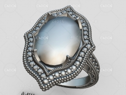 宝石戒指C4D模型 ChapelHills Miller