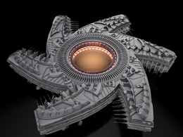 C4D科幻飞行器 UFO Octane标志创意模型