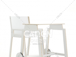 儿童桌椅C4D模型下载 Children's Desk and Chair
