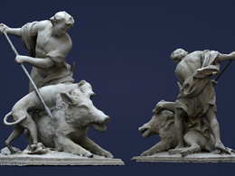 法国卢浮宫博物馆雕塑C4D模型 meleagre louvre museum low definition