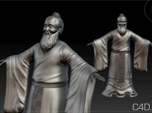 古代人物模型：孔子模型