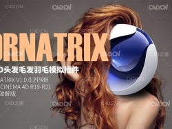 C4D头发毛发羽毛模拟插件 Ornatrix v1.0.0.21988 for Cinema 4D R19-R21 Win解锁版