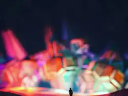 C4D炫彩科幻物体前的人物景深创意工程 NOFRIENDS FESTIVAL
