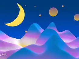 久思—C4D制作抽象日出山峰效果