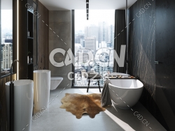 C4D室内浴室场景3D模型Bathroom Interior Scene for Cinema 4D and Corona Renderer