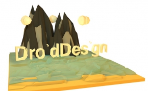 低面小岛C4D模型 Low Poly Island 3D